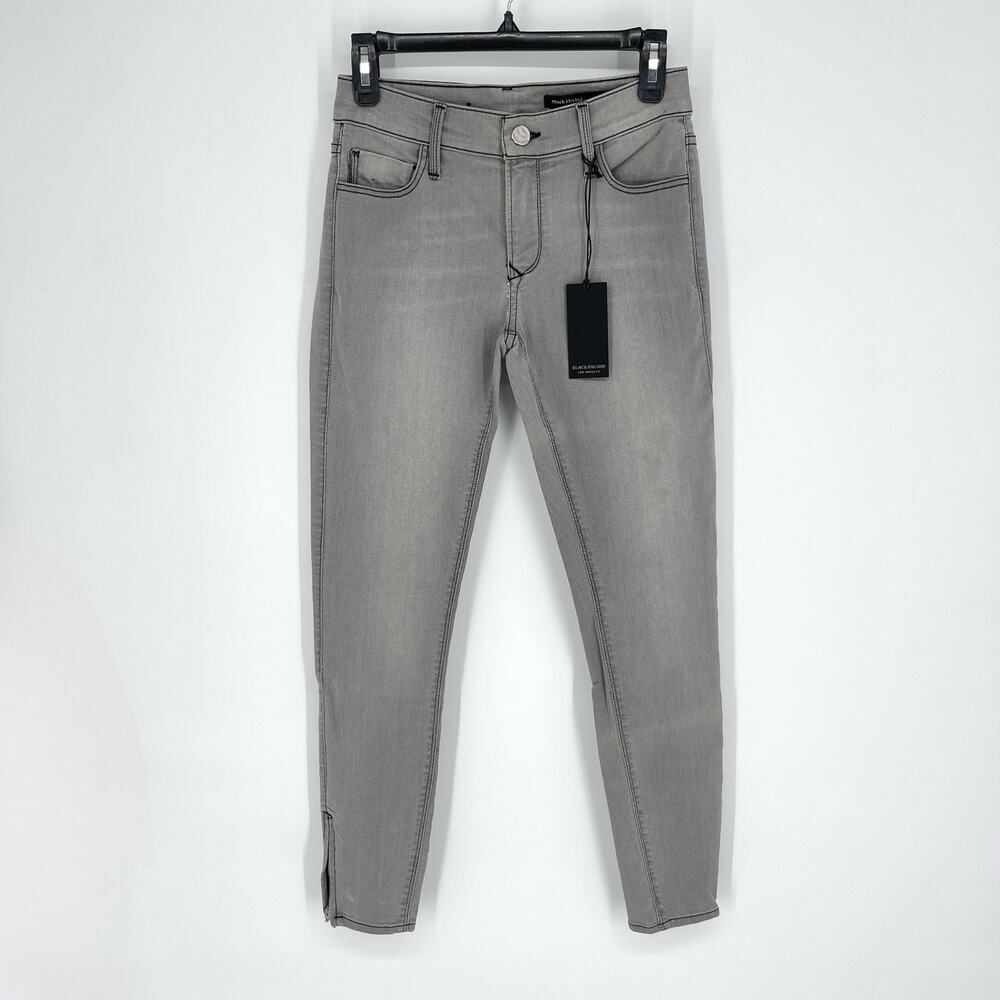Black Orchid NEW Gray Skinny Jeans Sz 27 SAMPLE Faded Ankle Zipper Stretch